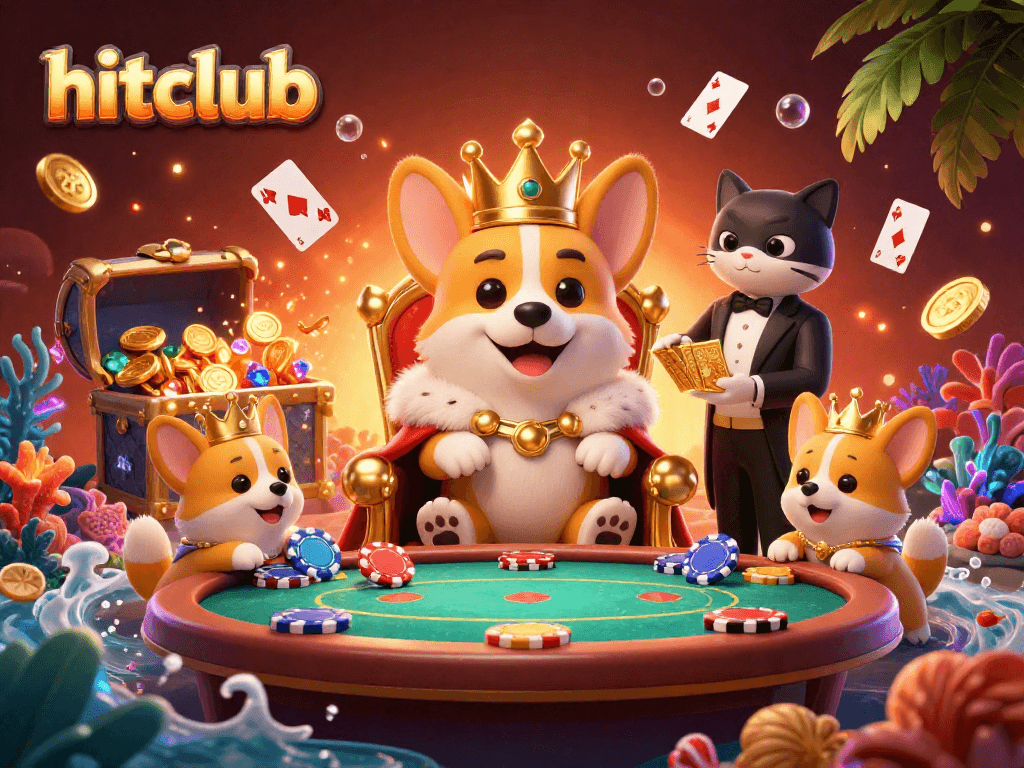 Engage with the vibrant hitclub casino world through colorful poker scenes and whimsical characters.