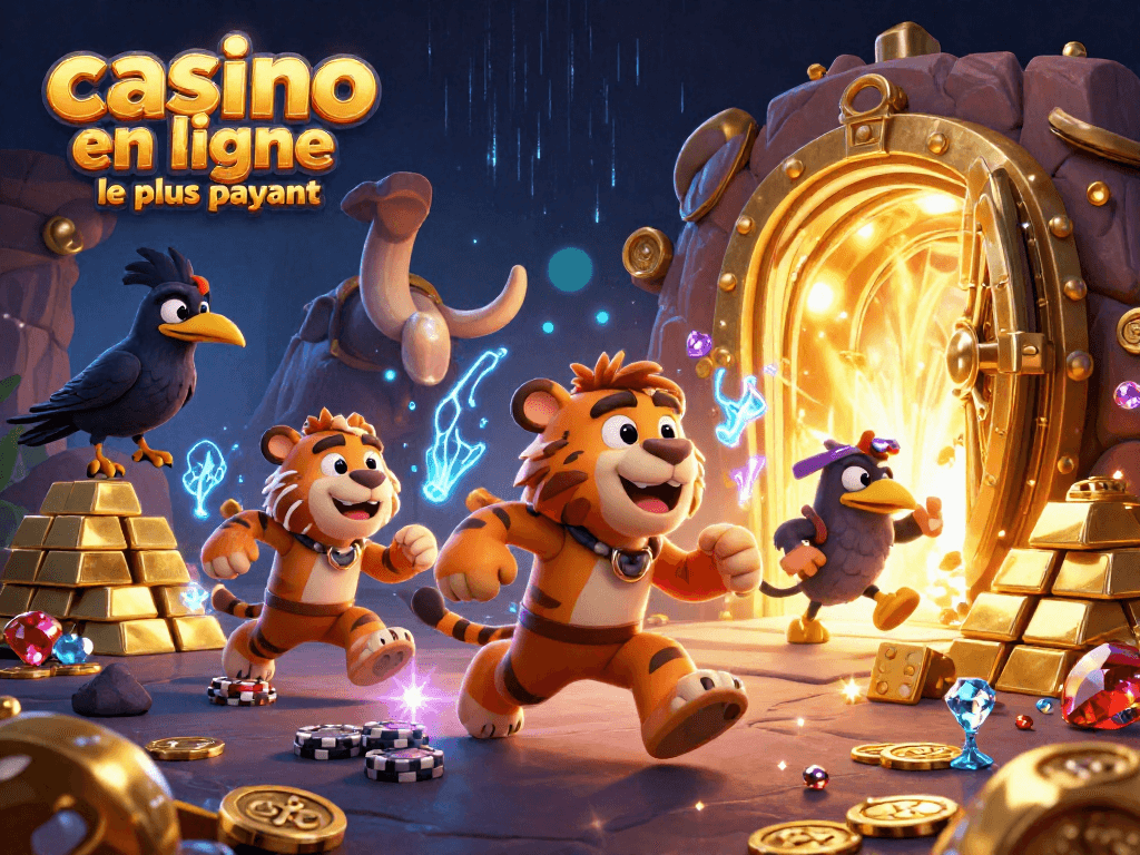 Jouer au casino en ligne le plus payant avec des personnages captivants et un décor doré.