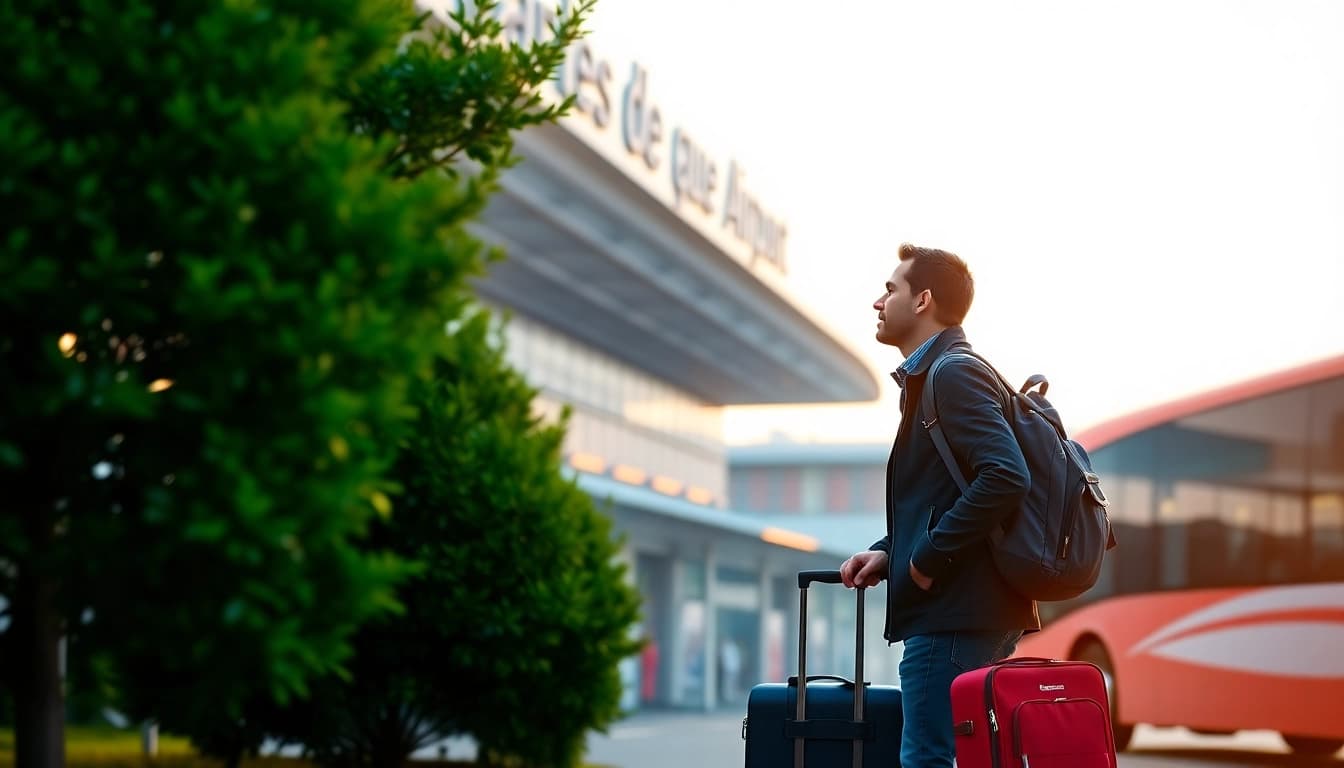 Travelers enjoying transfers from paris airport to disneyland with vibrant surroundings and excitement.