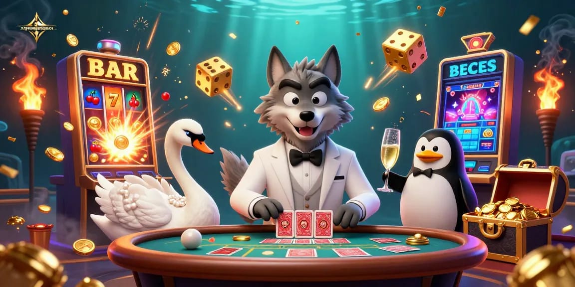 xiphematchuoc brings excitement to baccarat, with characters showcasing casino fun and vibrant action.