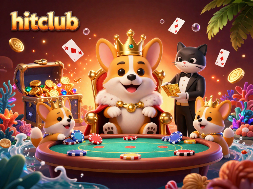 Engage with the vibrant hitclub casino world through colorful poker scenes and whimsical characters.