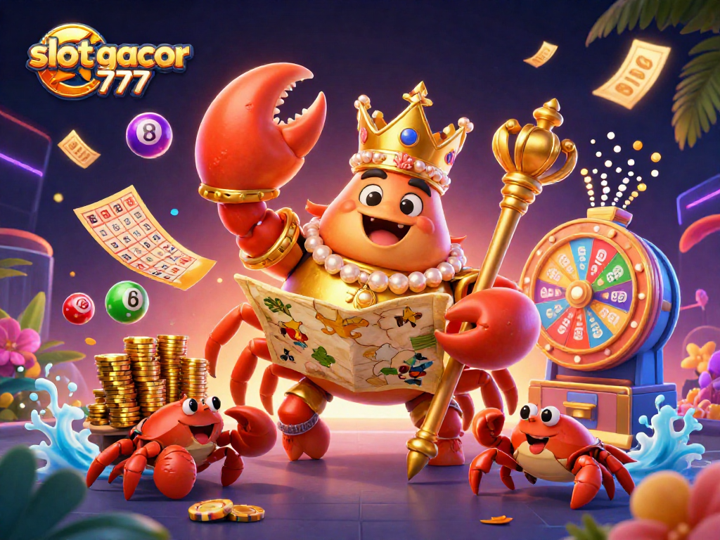 Experience thrilling excitement with slot gacor 777 in an energetic casino-themed illustration.