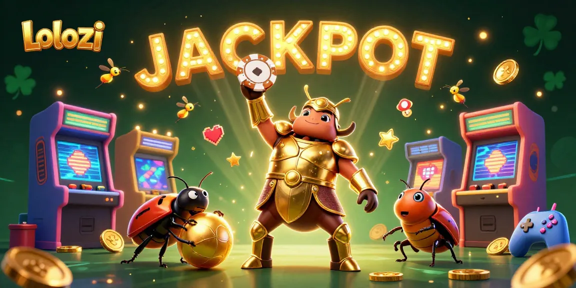 Lolozi brings exhilarating gaming fun with a victorious beetle and dazzling jackpot display.