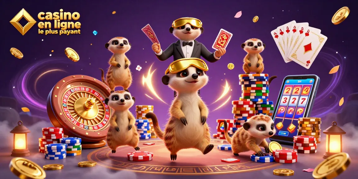 Découvrez l'animation fascinante d'un casino en ligne le plus payant avec des meerkats occupant des rôles clés.