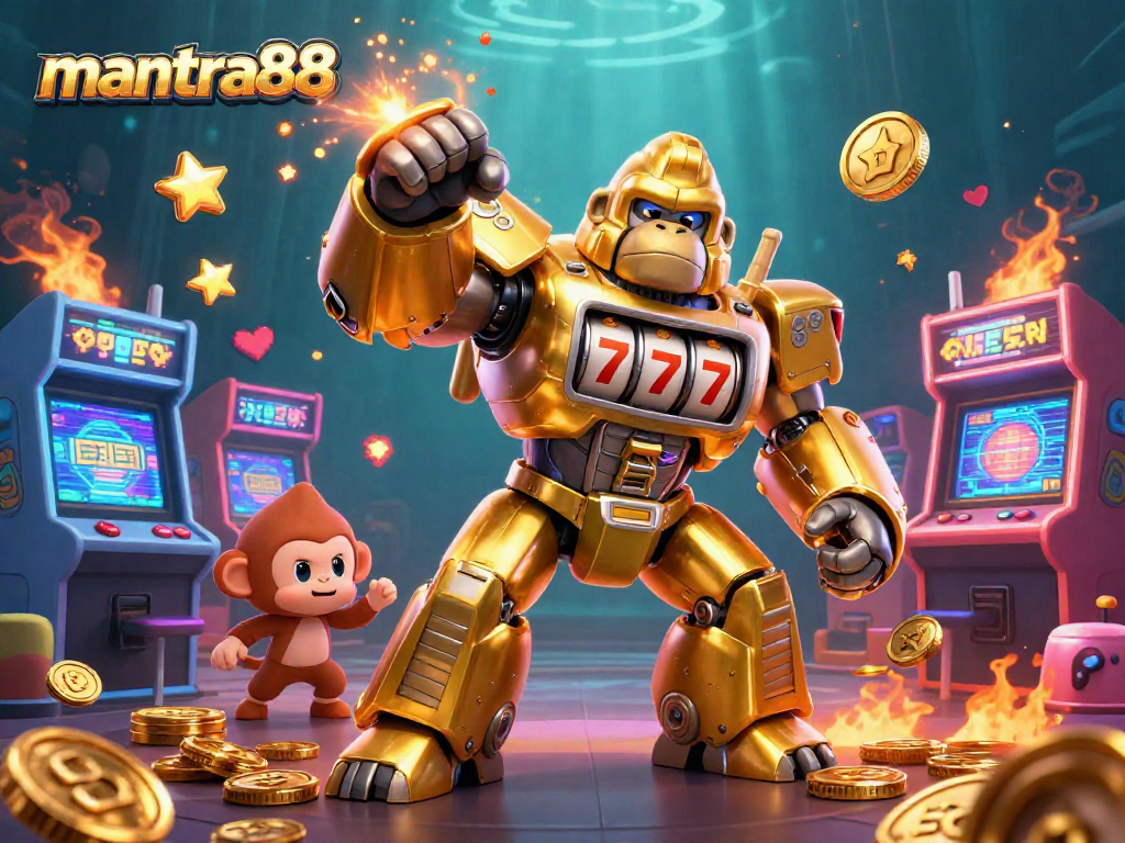 Experience exciting gaming action at mantra88 with vibrant 3D characters and dynamic casino elements.