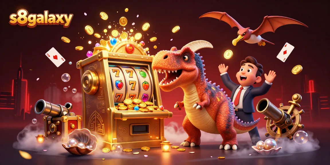 S8galaxy players win big jackpots with a cartoon pachycephalosaurus and dynamic casino elements.