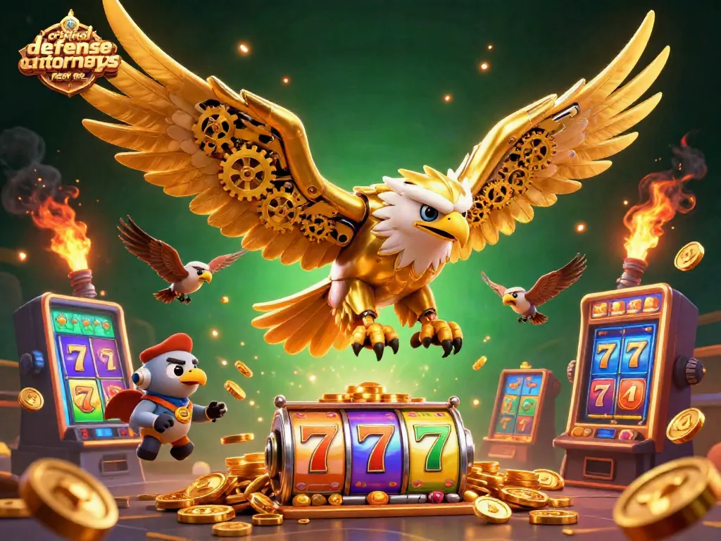 Experience the thrill of winning with criminal defense attorneys near me featured in a vibrant slot machine scene.