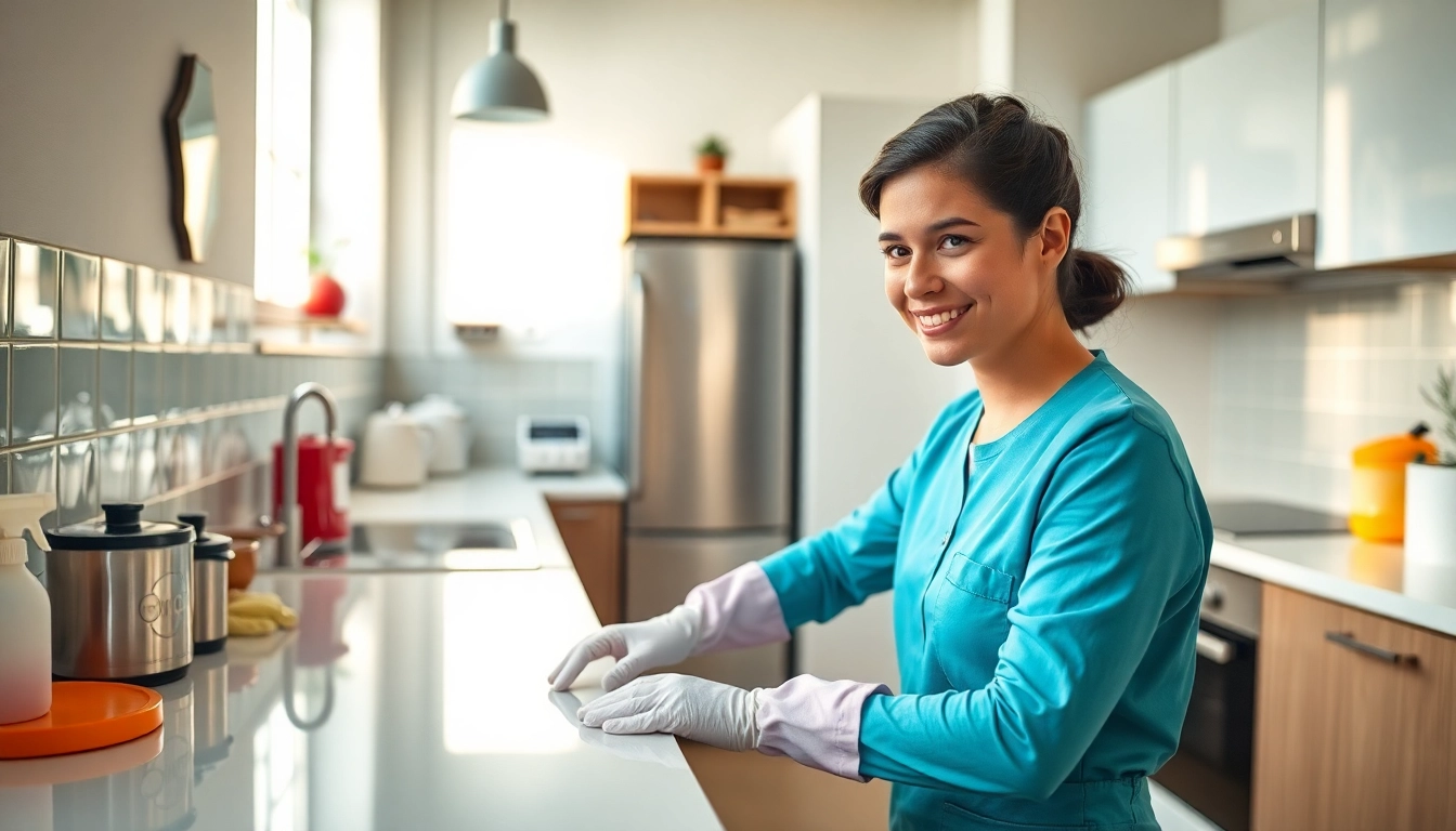 Efficient bond cleaning Brisbane session highlighting sparkling kitchen surfaces and professional service.