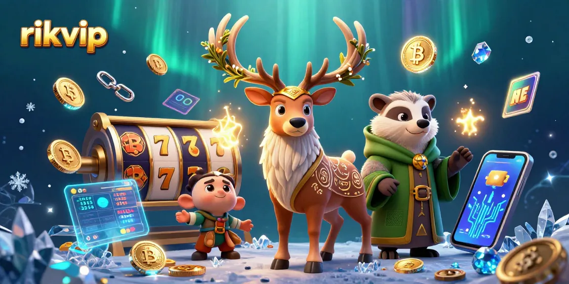 Play exciting slots at RIKVIP with vibrant characters and shimmering elements showcasing modern gaming features.