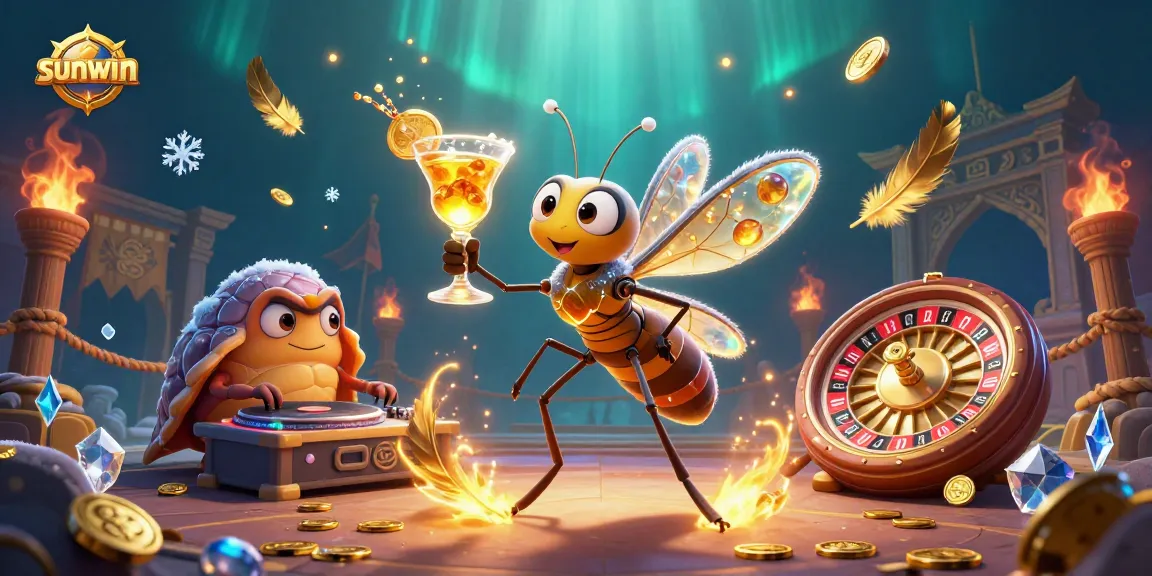 Win big with sunwin at our vibrant casino experience featuring lively characters and action