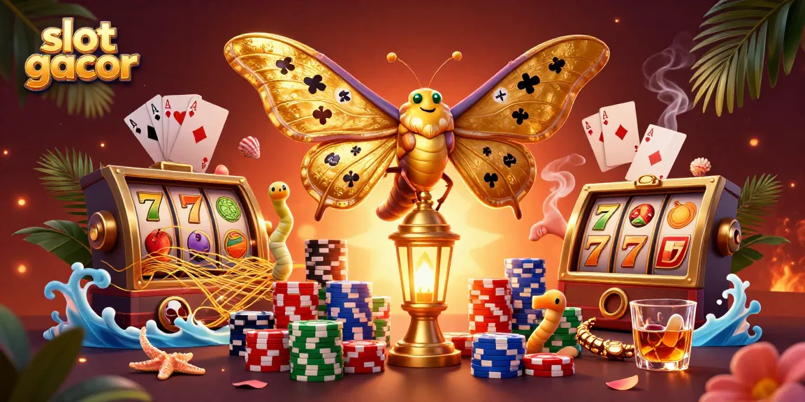 Join a thrilling slot gacor adventure with dynamic casino elements and vibrant illustrations.
