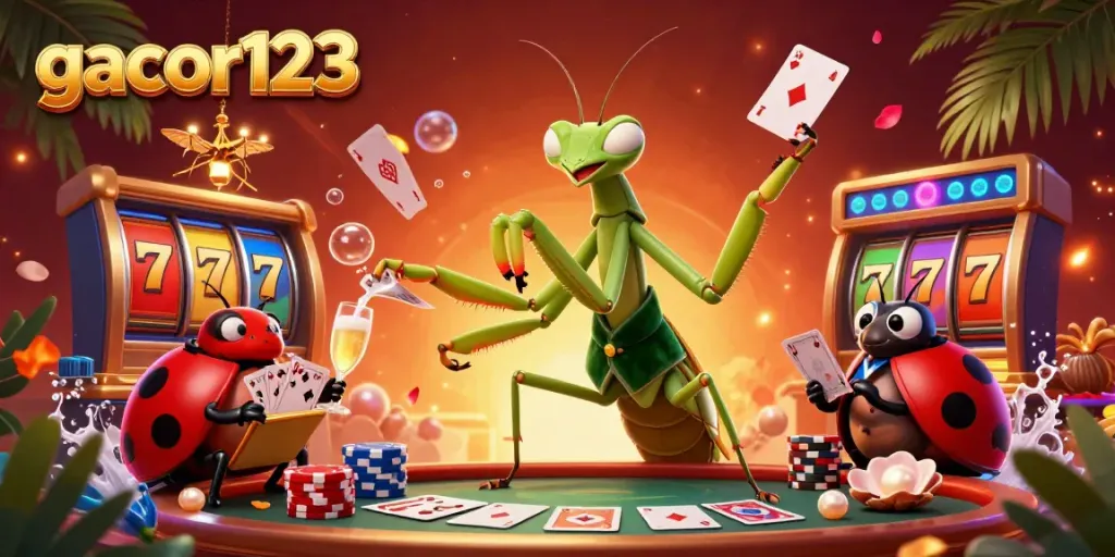 Experience the excitement of gacor123 with a vibrant casino scene full of action and winning potential.