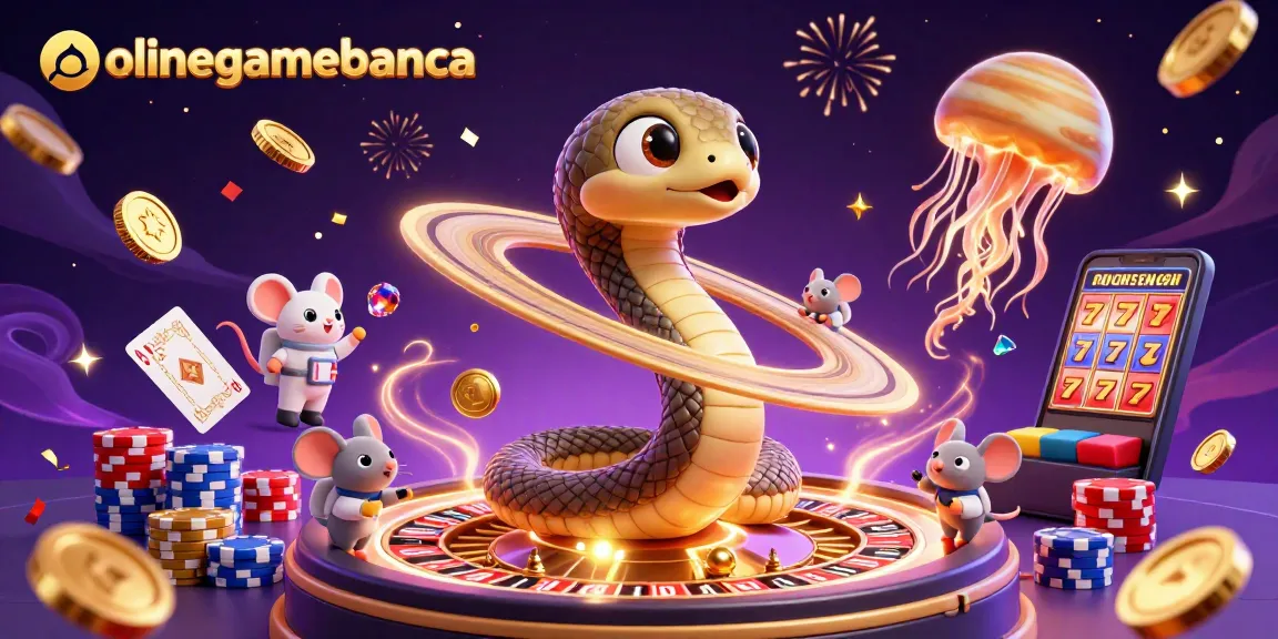 Engage in thrilling bets with onlinegamebanca amidst cosmic gaming elements, featuring unique characters and vibrant visuals