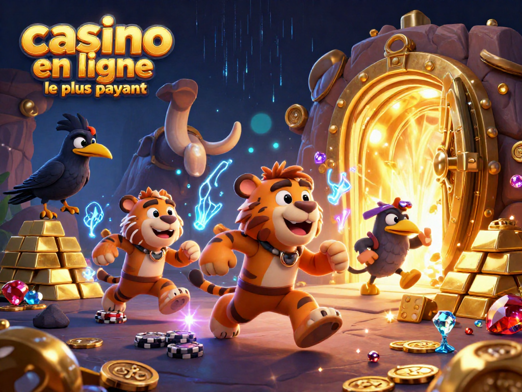 Jouer au casino en ligne le plus payant avec des personnages captivants et un décor doré.