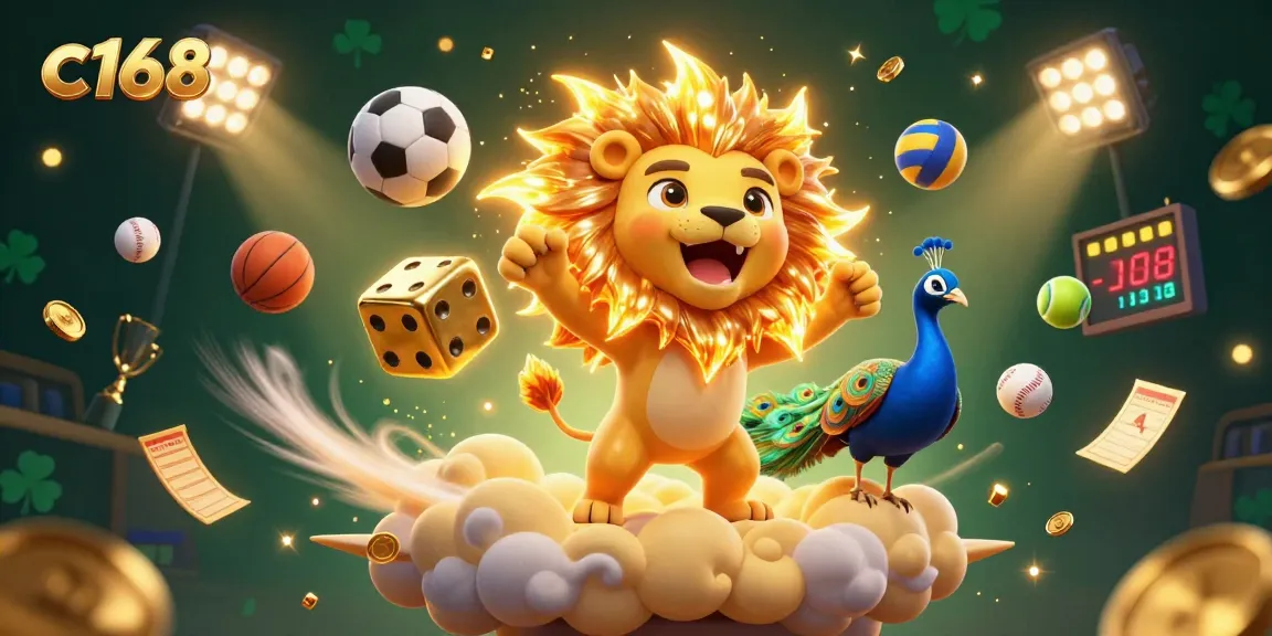 Place winning bets with c168 in this vibrant 3D sports betting scene, showcasing dynamic gameplay.
