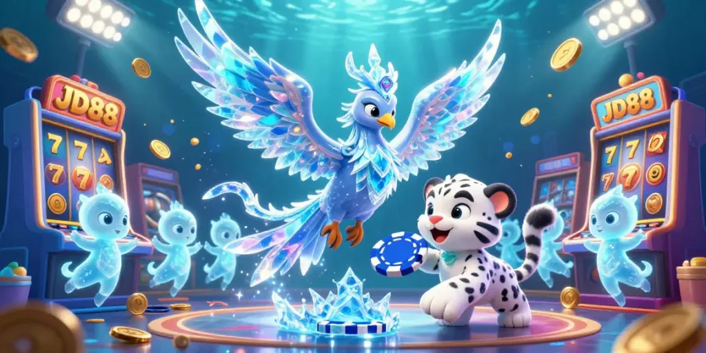Engage with JD88's thrilling gambling experience featuring vibrant characters and dynamic elements.