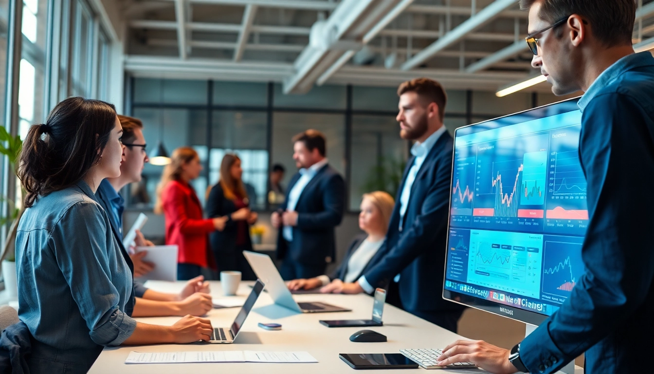 Engaging AI agents optimizing workflows in a modern office setting.