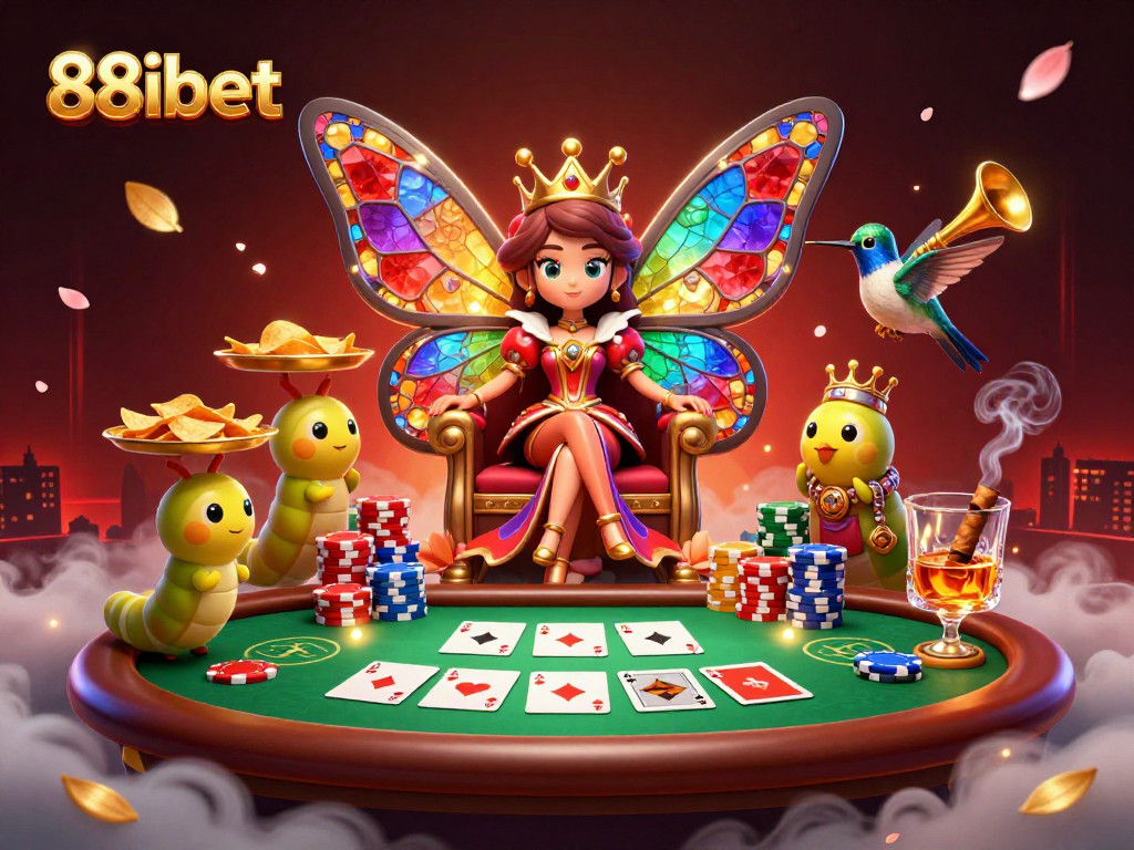 Experience the thrill of winning at 88ibet with vibrant casino gaming elements and captivating characters.