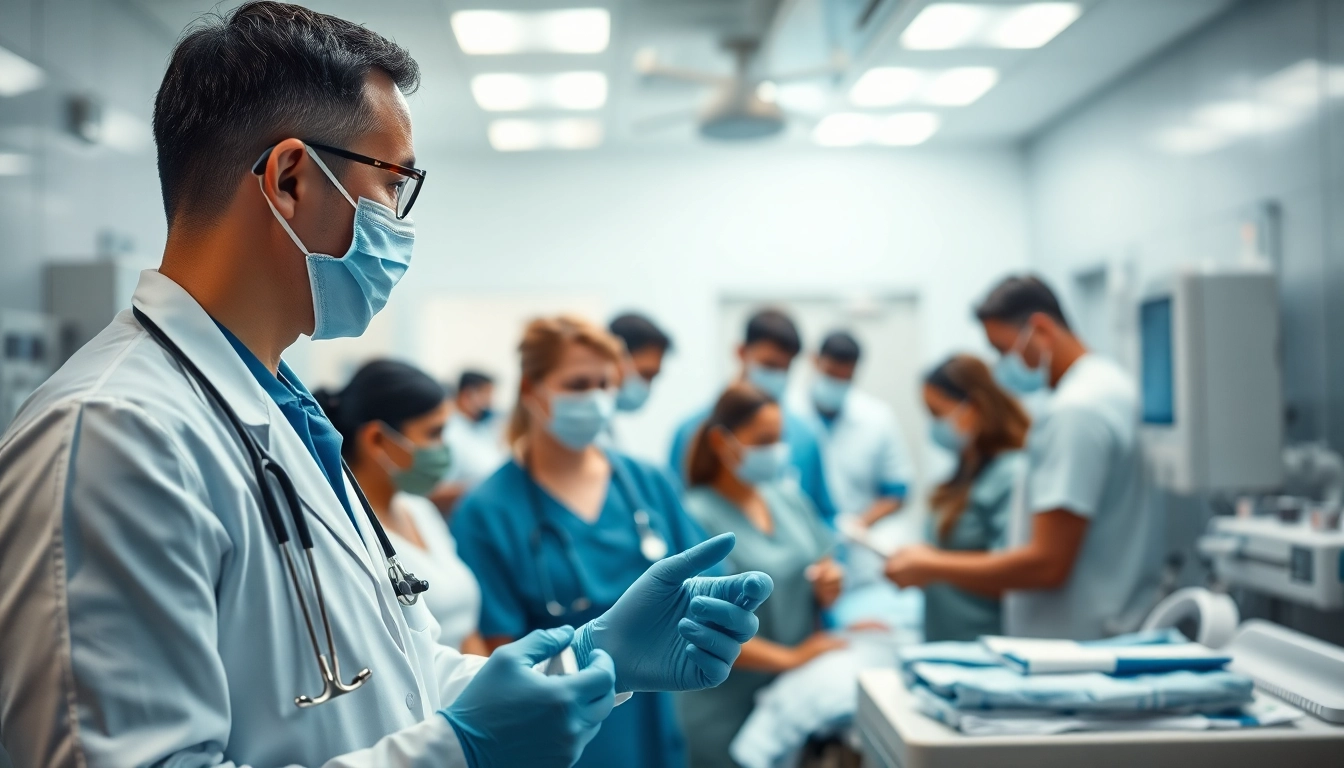 Emergency Hospital Services depicted in a busy emergency room with dedicated healthcare professionals attending patients.