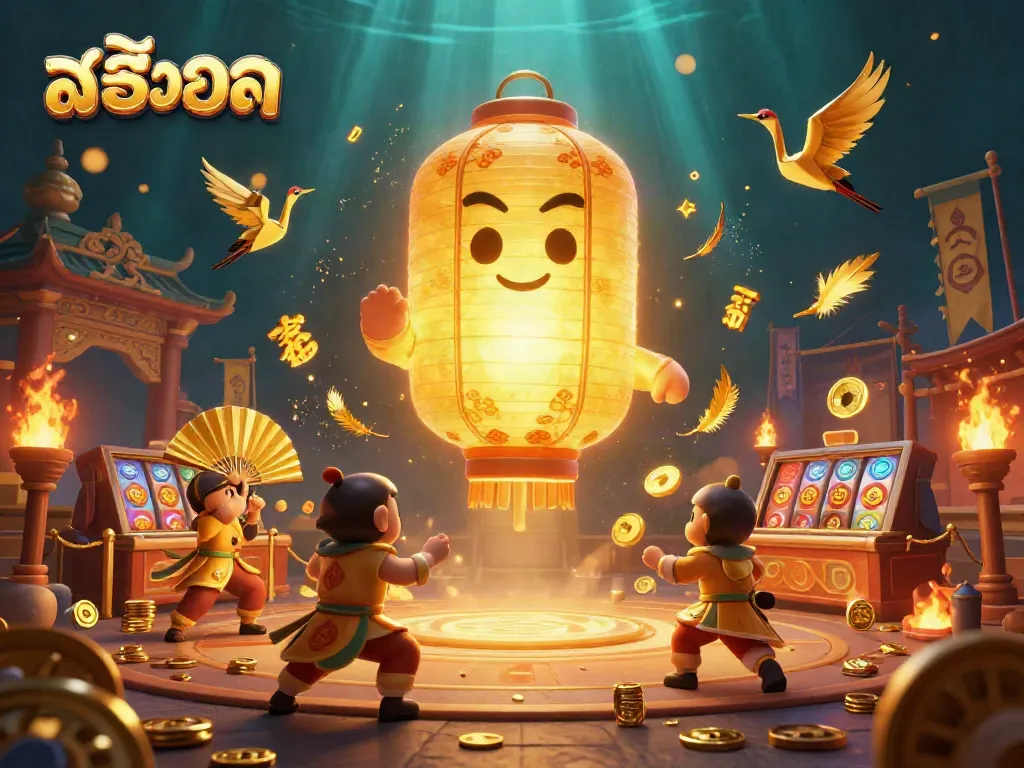 สล็อด ที่รวมสัญลักษณ์โชคลาภและเทศกาลคาสิโนในภาพวาด 3 มิติ