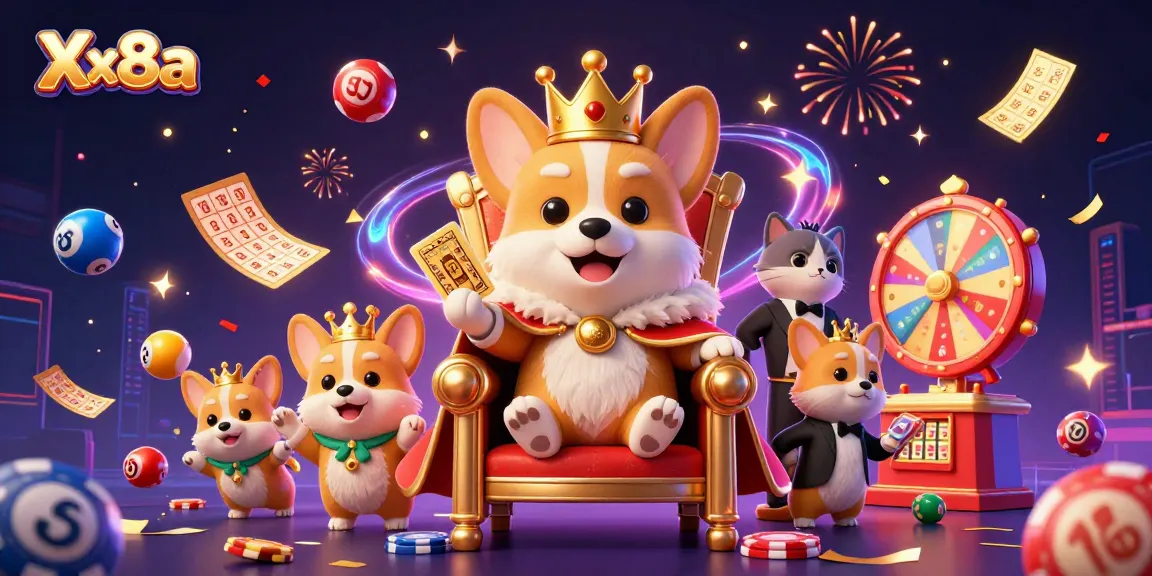 Engage in thrilling gameplay at Xx8a with a vibrant casino scene featuring playful animals and colorful game elements.