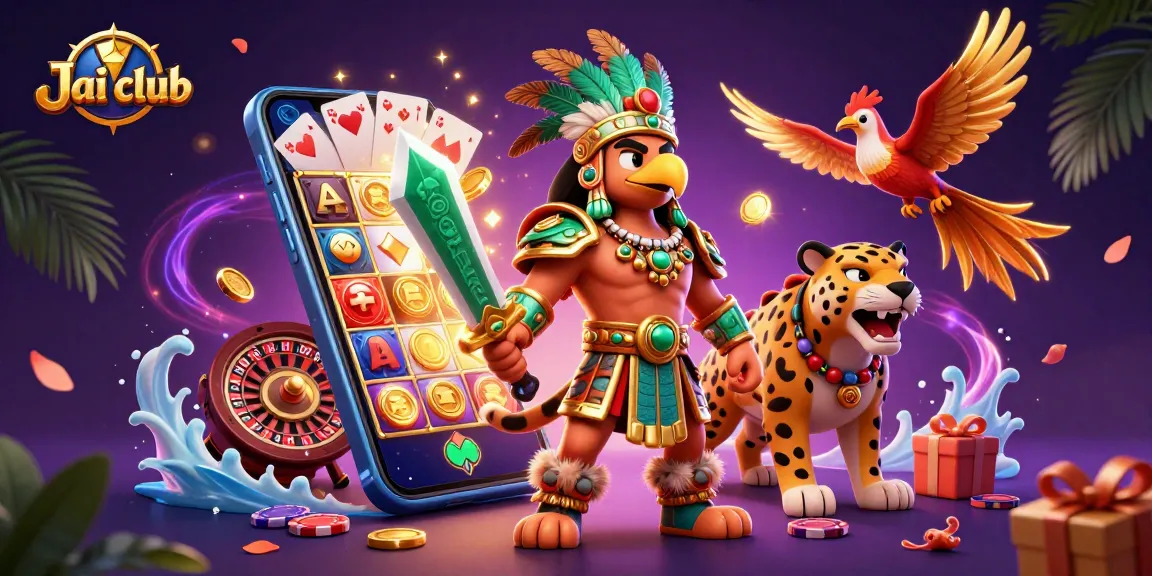Play thrilling games on Jai club, featuring entertaining 3D characters, casino elements, and vibrant visuals.