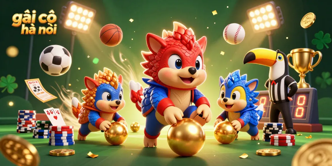 The artistically vibrant scene showcases rival pangolins engaging in gambling with gái gọi hà nội dynamic elements around them.