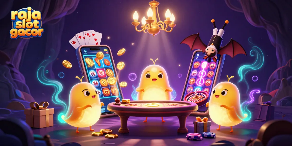 Experience excitement at raja slot gacor with glowworms lighting up a dynamic casino scene.