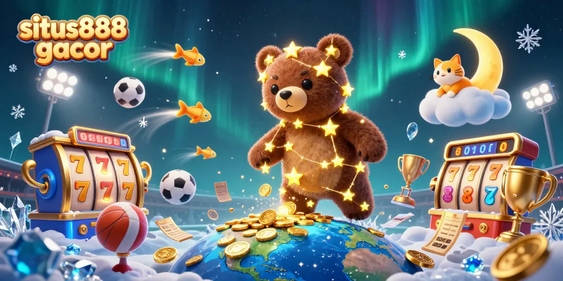 Engage with situs888 gacor to win big in this vibrant casino-themed 3D illustration.