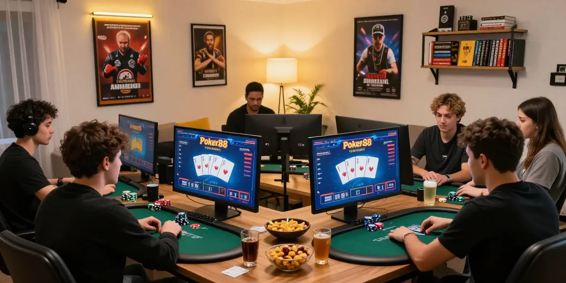 Players engaging in a thrilling Poker88 game with vibrant graphics and a relaxed atmosphere.
